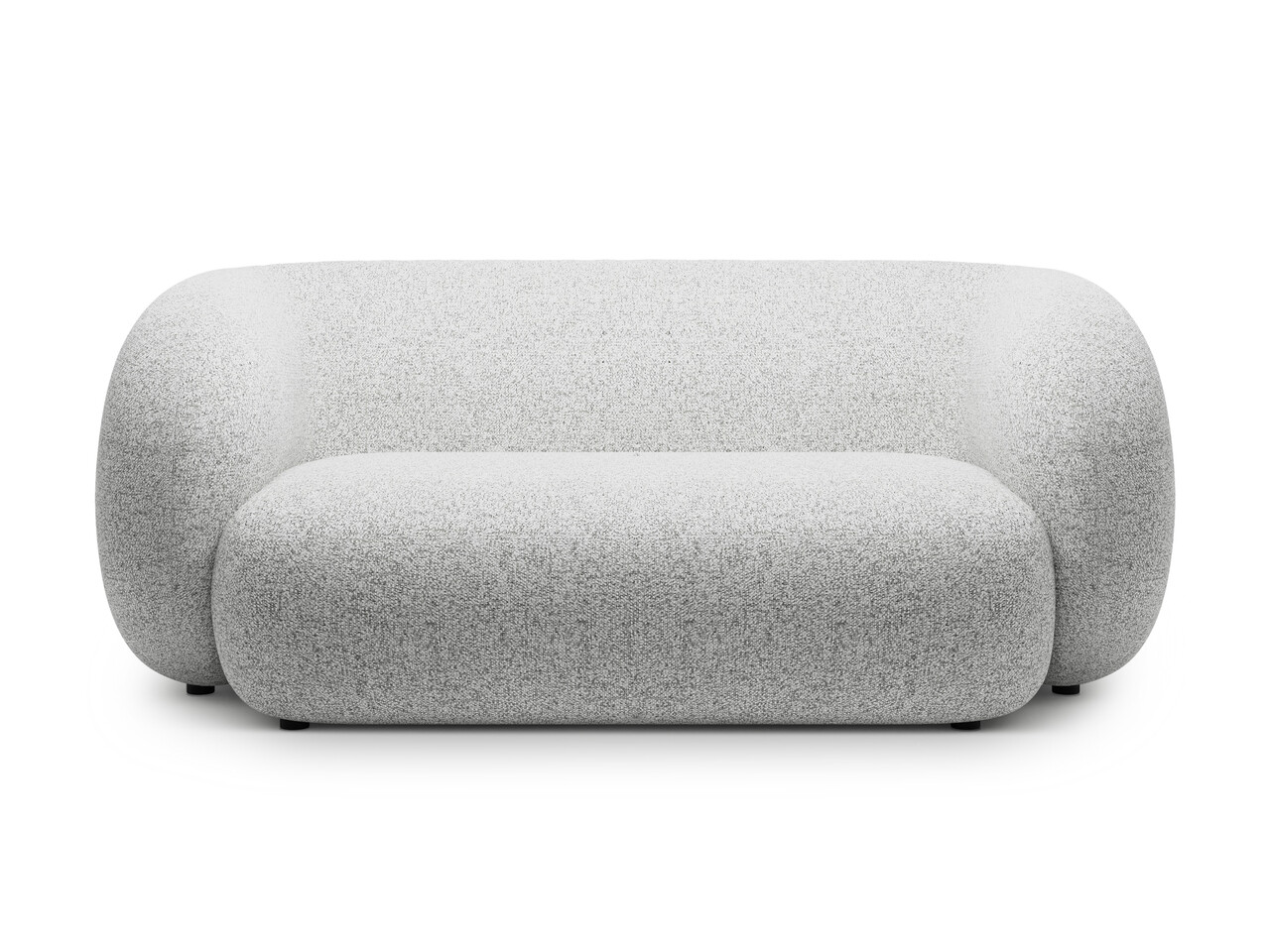 Canapea modulara 2 locuri, Kate, Micadoni Home, 183x99x76 cm, tesatura structurata, gri deschis melanj - imagine 5